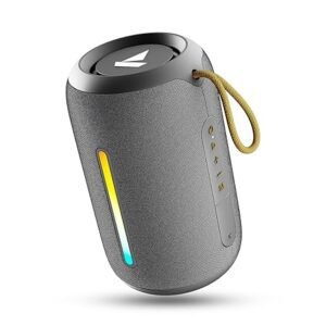 Boat Stone 352 Pro/Stone 358 Pro w/ 14W Signature Sound, Up to 12 Hours Playback, RGB LEDs, TWS Feature, Built-in Mic, BTv5.3, Free Music Streaming on JioSaavn Bluetooth Speaker (Groovy Grey)